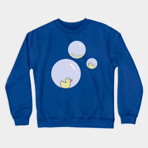 Ducks In Bubbles Crewneck Sweatshirt by Emma Lorraine Aspen